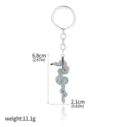Demon Slayer Sword Keychains, Anime Kimetsu no Yaiba Tomioka Weapon Key Chains Accessories