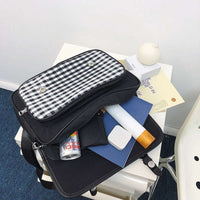 Gingham School Bag CLOUDANIMESTUDIO