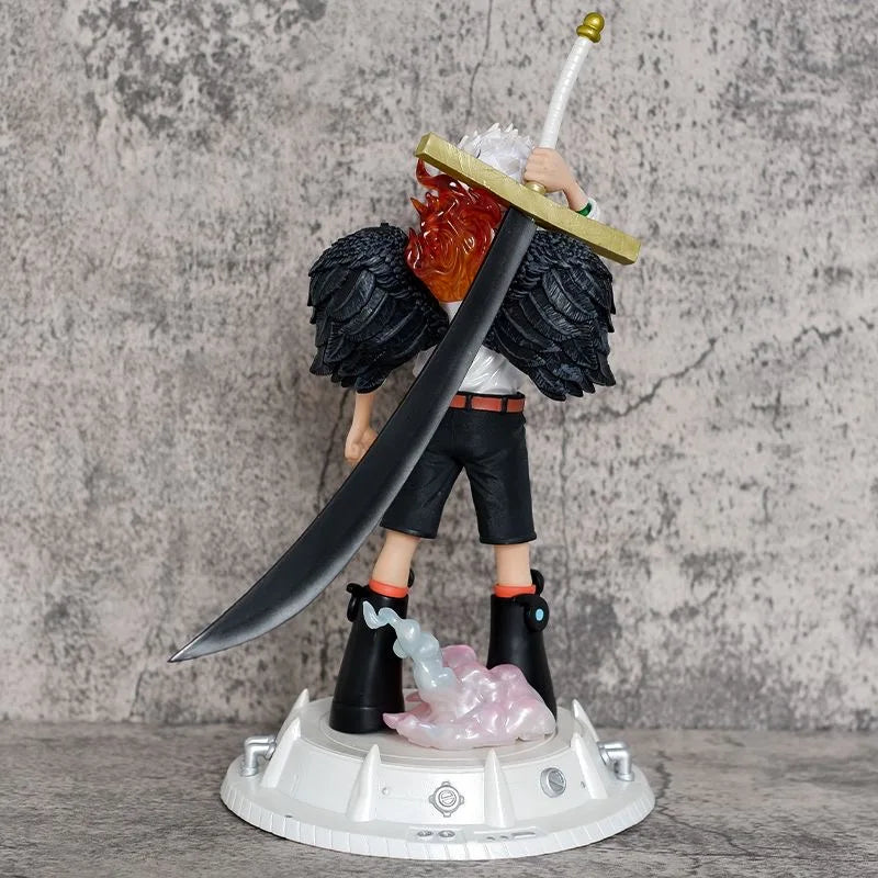 Seraphim S-Hawk Anime Figurine, Dracule Mihawk Clone One Piece Action Figures Blazing Angel Statue 23.5 CM