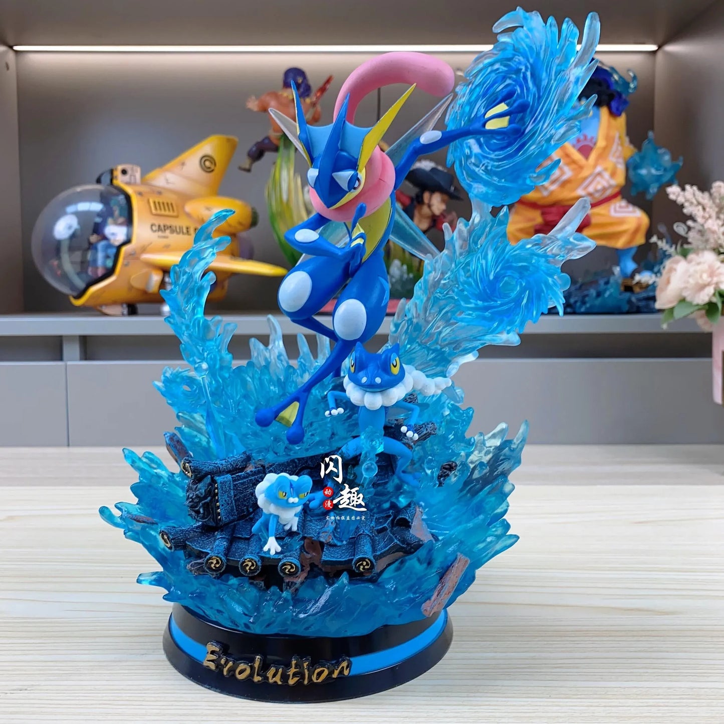 Pokemon Evolution LED Anime Figures, PVC Statue Model Toy Collections 20-35cm