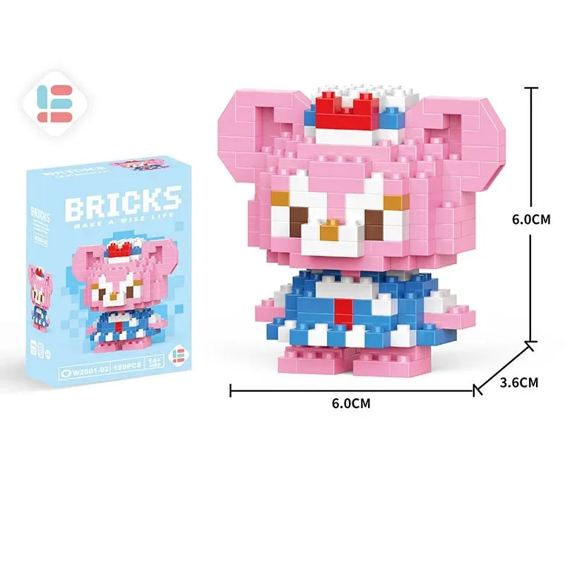 LiLo Stitch Toys Building Blocks Pikachu Anime Cartoon Character Model Puzzles