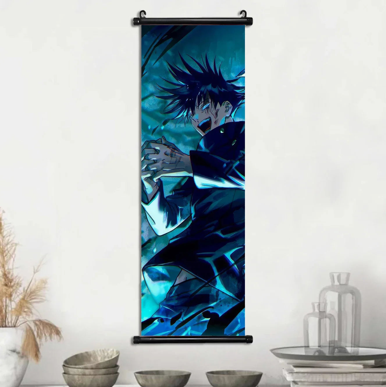 Anime Jujutsu Kaisen, Room Home Decoration Mural Hanging Scroll Print Canvas Poster Decor