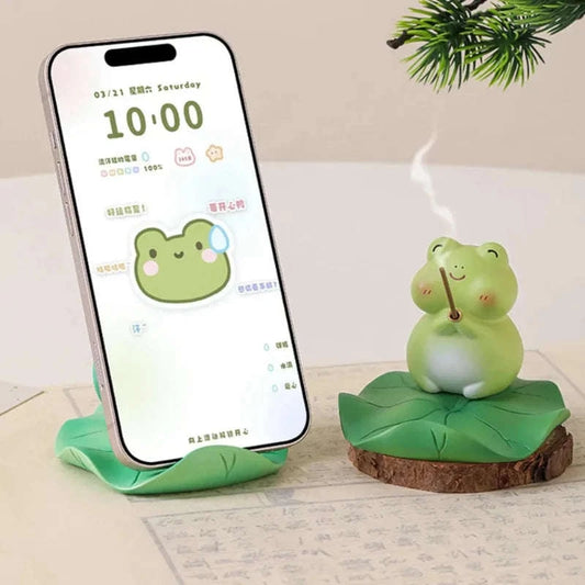 Kawaii Frog Phone Stand & Incense Holder CLOUDANIMESTUDIO