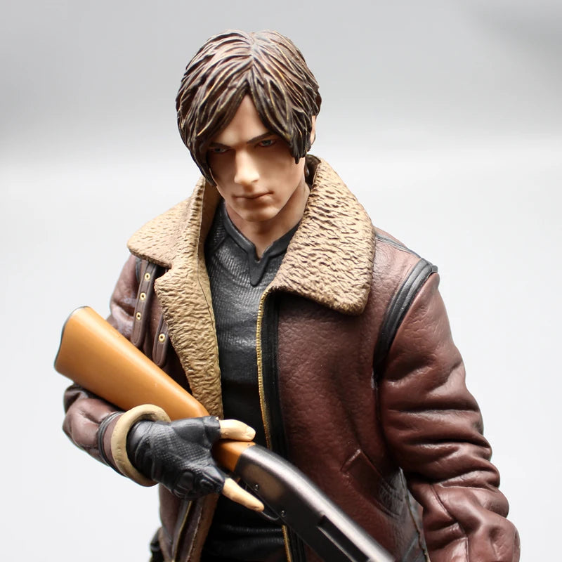 Leon Scott Kennedy Zombie Hunter Anime Figurine, Resident Evil 4 Action Figure PVC Statue 33 CM