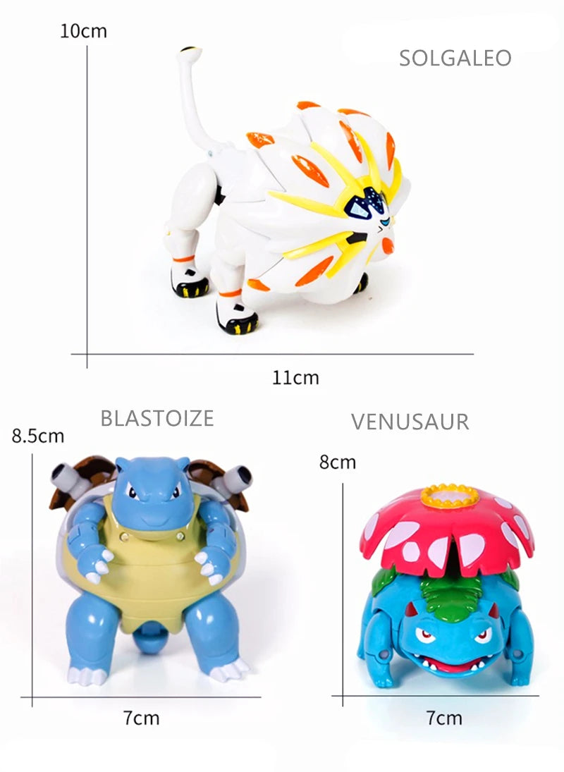 Pokemon Pokeball Anime Figures Toys, Pikachu Gengar Dragonite Snorlax Lapras Pocket Pokeball Toys - CloudAnimeStudio