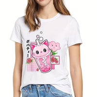 Boba Tea Cat Cup T-Shirt