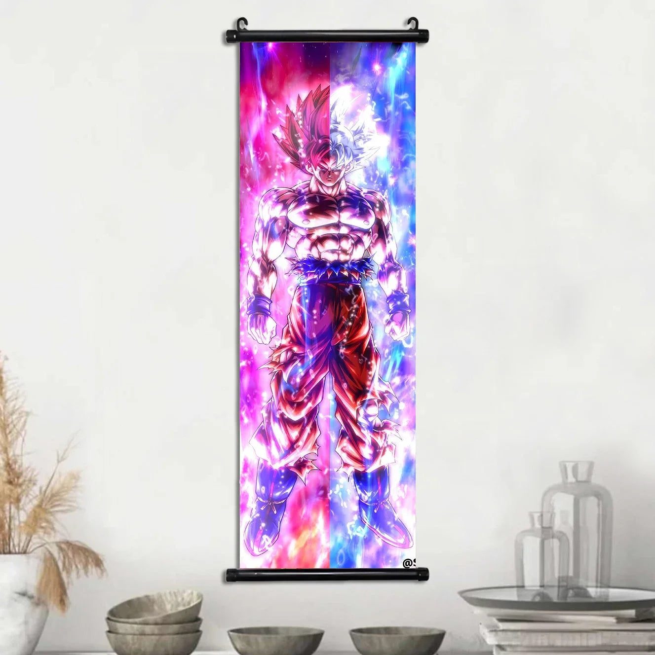 Dragon Ball Super Posters, Anime Wall Artwork Ultra Instinct Goku Vegeta Canvas Super Saiyan Hanging Scrolls Home Room Decor