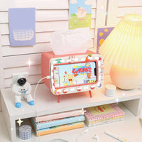 Tissue Box & Phone Holder