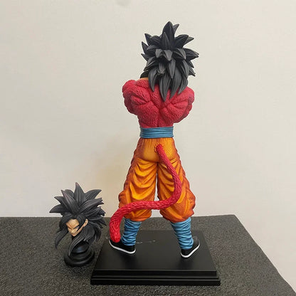 Super Saiyan 4 Goku Double Headed Anime Figure, Dragon Ball GT Standing Action PVC Figurines