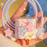 Pastel Stars iPhone Charger Cover