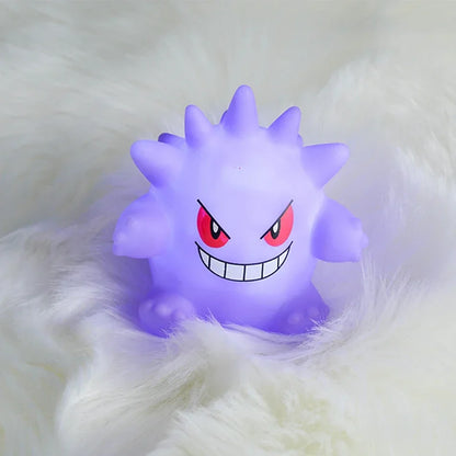 Pokemon Night Light Glowing Anime Figures, Gengar Squirtle Charmander Psyduck Bedside Led Lamp 12 CM