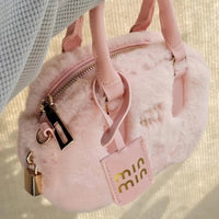 Pink Plush Fashion Handbag