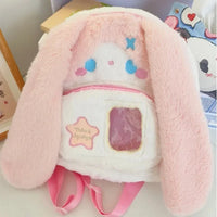 Kawaii Plush Bunny Backpack