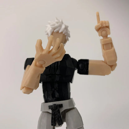 3D Printed Jujutsu Kaisen Gojo Satoru Anime Figure, Multi-Jointed Shapeshift Action Figurine Toys 14 CM