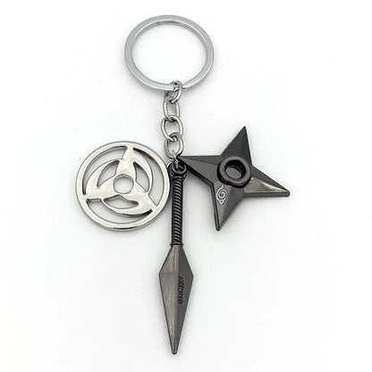 Naruto Shippuden Keychains Toy Kunai Shuriken Konoha Anime Key Chains Accessories Gift