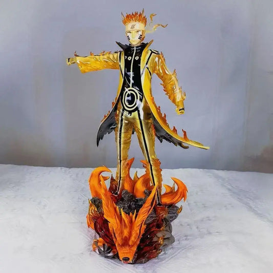 Naruto Shippuden Anime Figurines Uzumaki Naruto Namikaze Minato Action Figures PVC Statue 32 CM