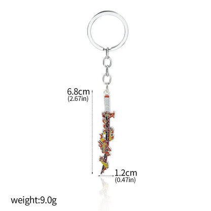 Demon Slayer Sword Keychains, Anime Kimetsu no Yaiba Tomioka Weapon Key Chains Accessories