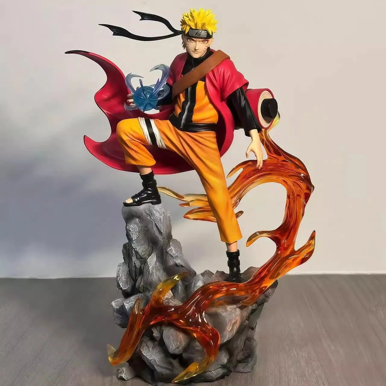 Naruto Shippuden Anime Figures Sasuke Uchiha and Naruto Uzumaki PVC 27 CM