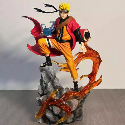 Naruto Shippuden Anime Figures Sasuke Uchiha and Naruto Uzumaki PVC 27 CM