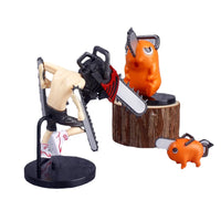 3PCS Denji Pochita Chainsaw Man Anime Mini Figures Set, Chainsaw Man Kawaii Chibi Action Figurines