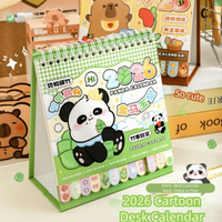 Kawaii Panda 2026 Desk Calendar