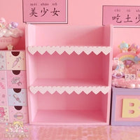 Wooden Shelves with Heart Trim