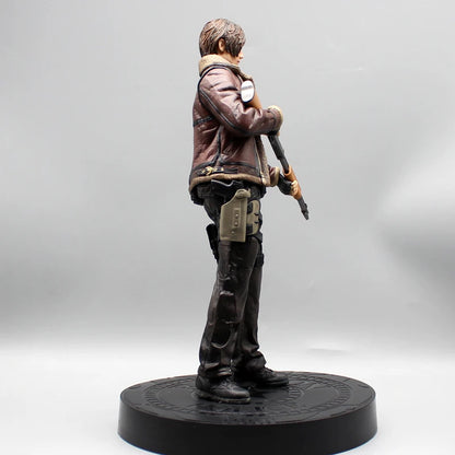 Leon Scott Kennedy Zombie Hunter Anime Figurine, Resident Evil 4 Action Figure PVC Statue 33 CM
