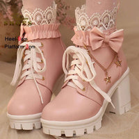 Pretty Pink Ankle Boots CLOUDANIMESTUDIO
