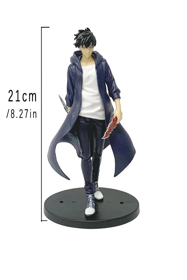 Sung Jinwoo Anime Figurines, Solo Leveling Shadow King Figures Two Variations 21 CM