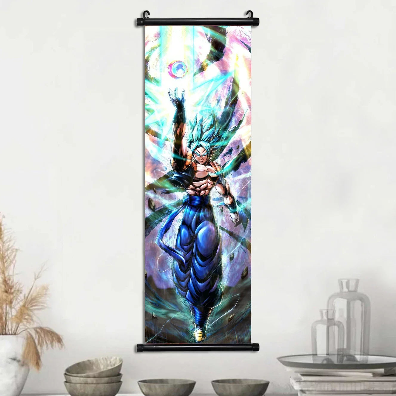 Dragon Ball Super Posters, Anime Wall Artwork Ultra Instinct Goku Vegeta Canvas Super Saiyan Hanging Scrolls Home Room Decor