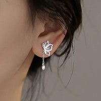 Silver Butterfly Stud Earrings