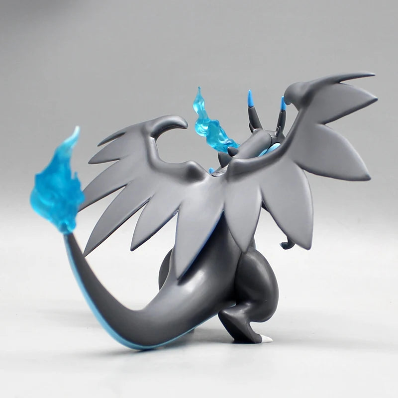 Mega Charizard X Anime Figure, Black Charizard Pokemon Anime Figurines Pvc Statue 10 CM