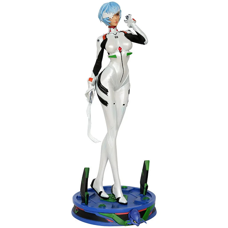 Ayanami Rei White Plugsuit & Gel Suit Mecha Asuka Action Figures, Neon Genesis Evangelion Anime PVC Figures