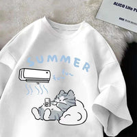 Kawaii Cool Cutie Cat T Shirt CLOUDANIMESTUDIO