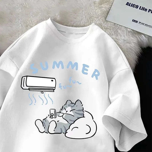 Kawaii Cool Cutie Cat T Shirt CLOUDANIMESTUDIO