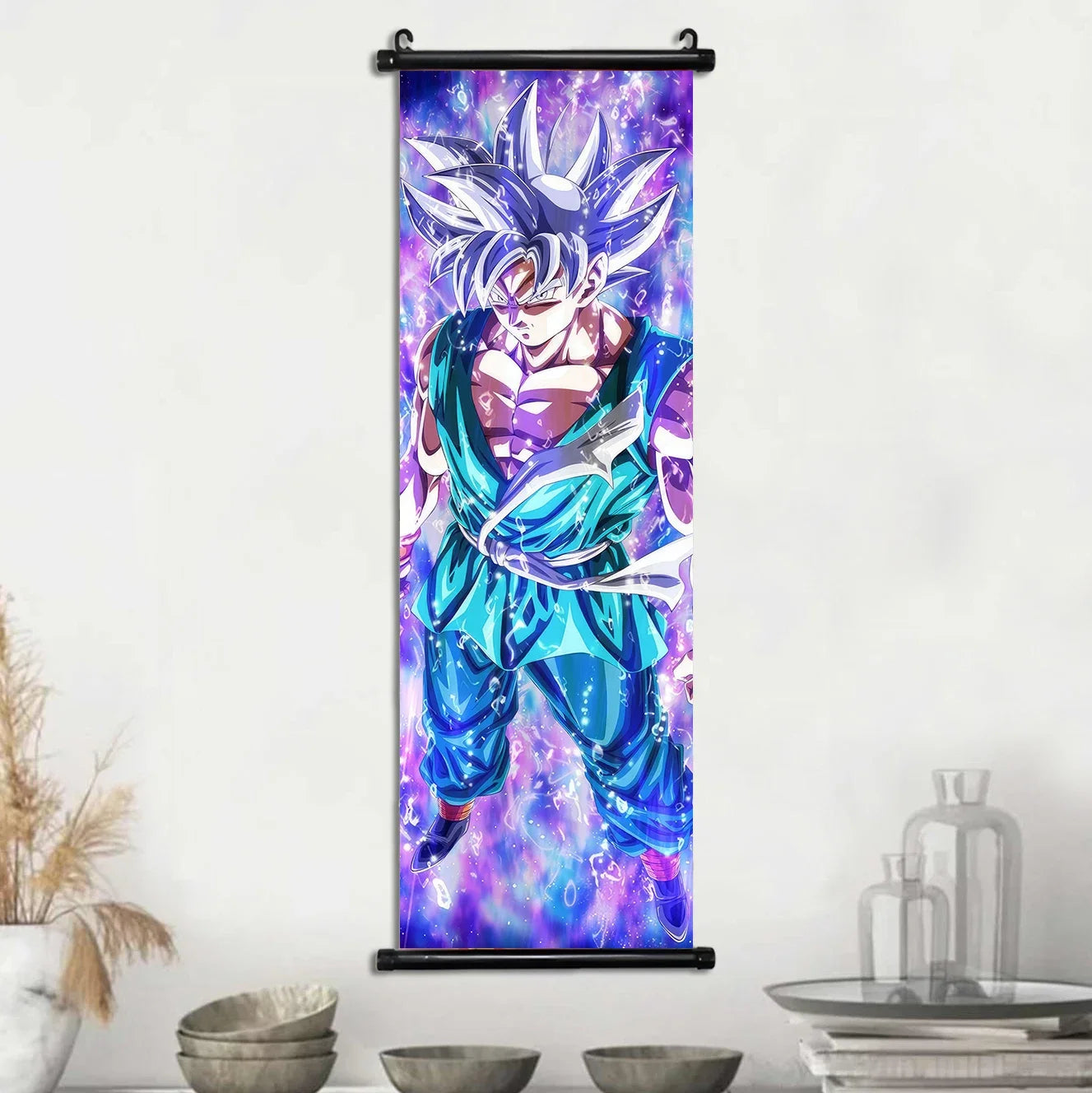 Dragon Ball Super Posters, Anime Wall Artwork Ultra Instinct Goku Vegeta Canvas Super Saiyan Hanging Scrolls Home Room Decor