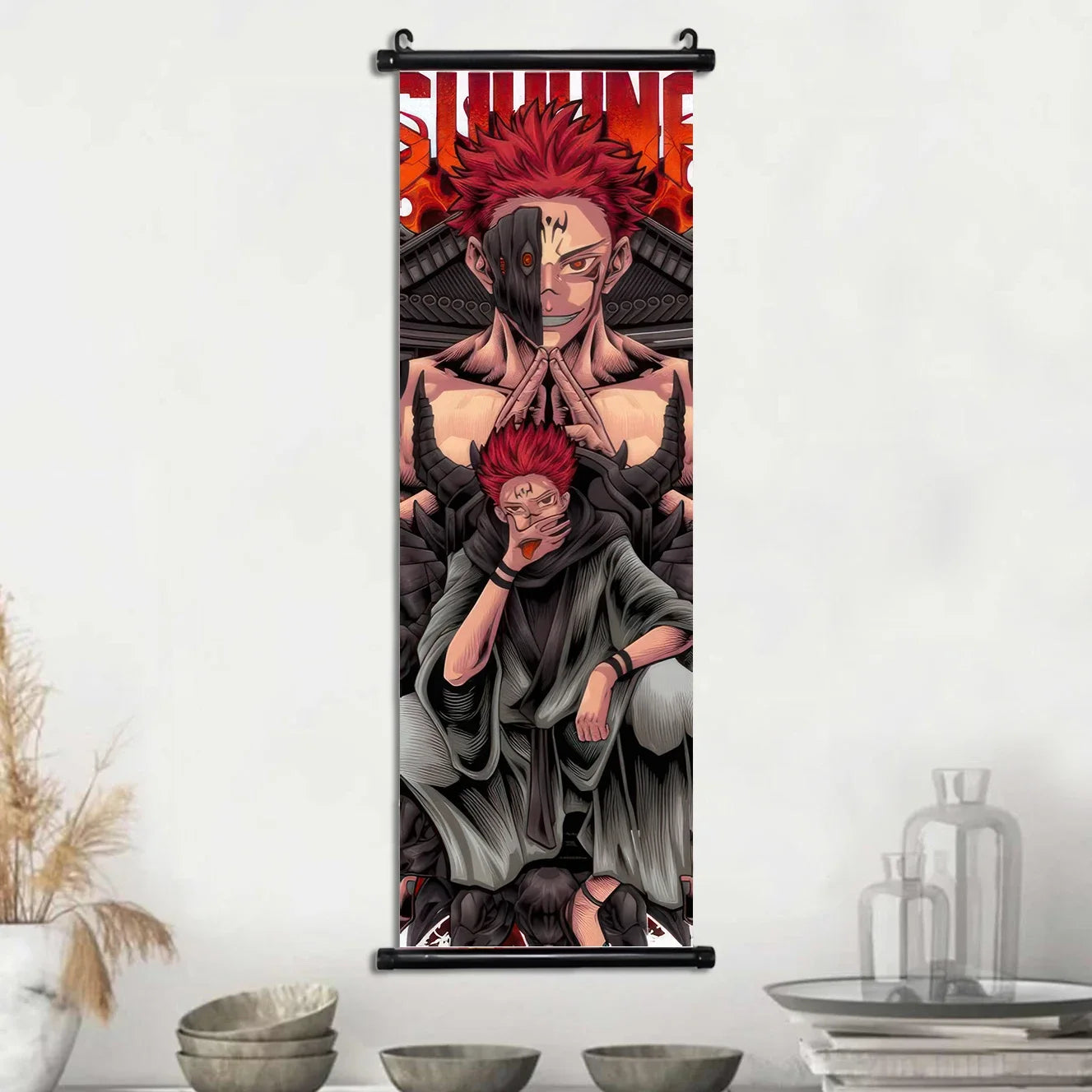 Anime Jujutsu Kaisen, Room Home Decoration Mural Hanging Scroll Print Canvas Poster Decor