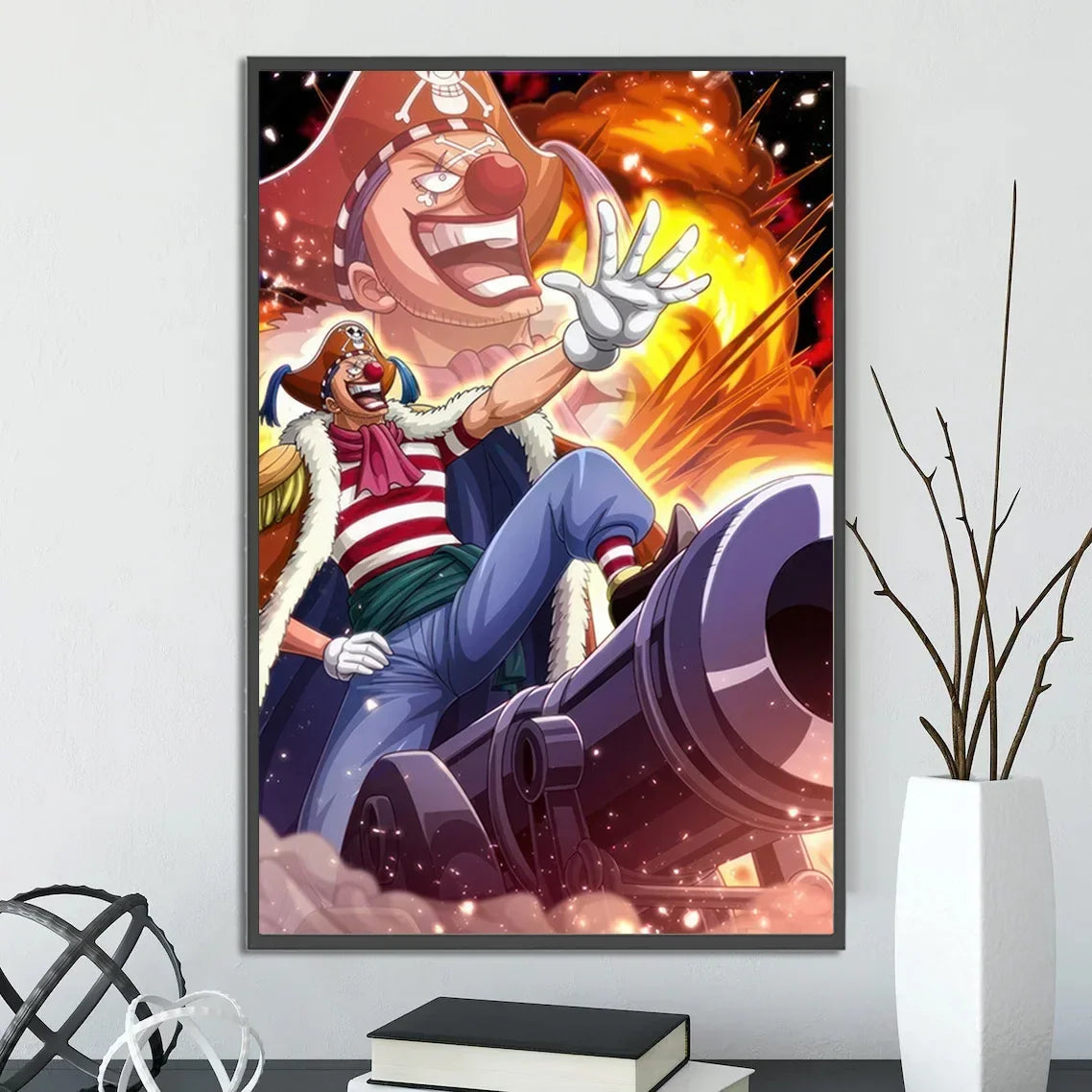 One Piece Anime Self-adhesive Poster, Anime Wall Art Wallpaper Home Decoration Painting Wall Art For Bedroom