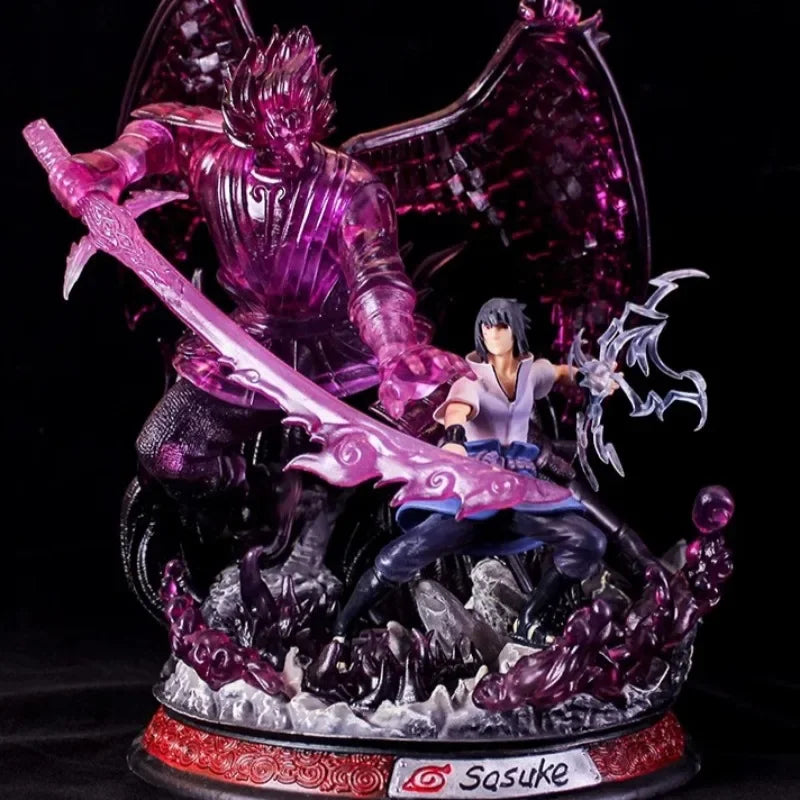 Sasuke Uchiha Susanoo LED Anime Figure, Naruto Shippuden Anime Figurines Toy Collections 32cm