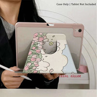 Kawaii Tulips & Bunnies iPad Case CLOUDANIMESTUDIO