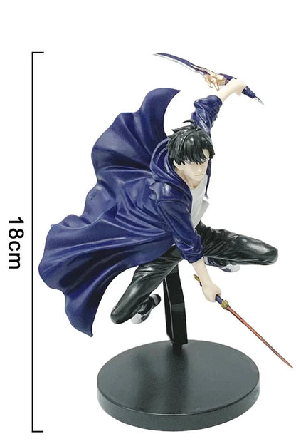 Sung Jinwoo Anime Figurines, Solo Leveling Shadow King Figures Two Variations 21 CM