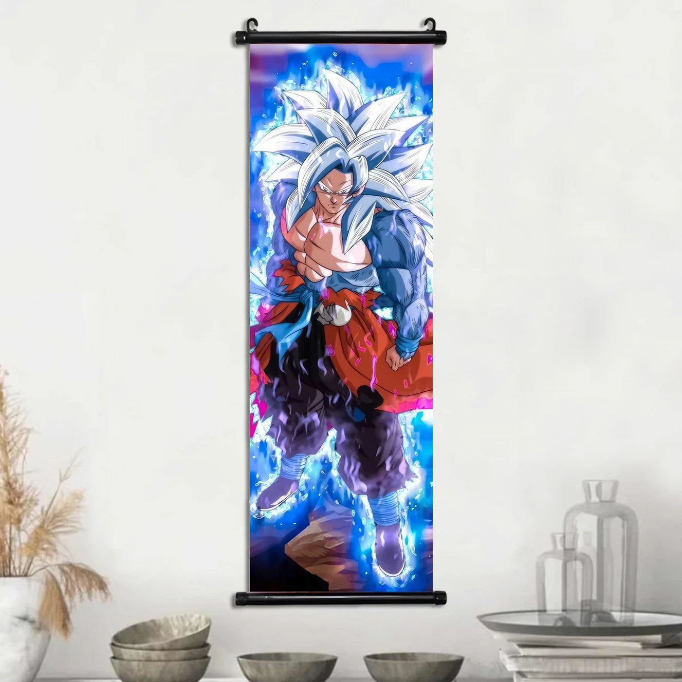 Dragon Ball Super Posters, Anime Wall Artwork Ultra Instinct Goku Vegeta Canvas Super Saiyan Hanging Scrolls Home Room Decor