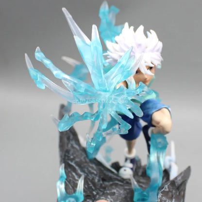 Killua Zoldyck and Gon Freecss Anime Figures, Hunter×Hunter Godspeed x Ja Jan Ken Anime Figurines Collectible Statue Model 18cm