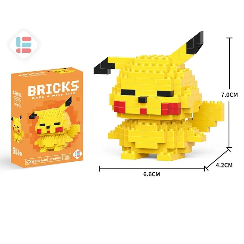 LiLo Stitch Toys Building Blocks Pikachu Anime Cartoon Character Model Puzzles