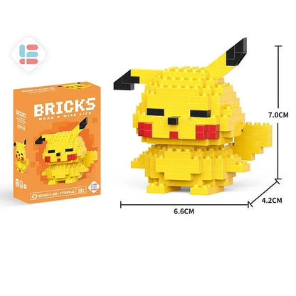 LiLo Stitch Toys Building Blocks Pikachu Anime Cartoon Character Model Puzzles