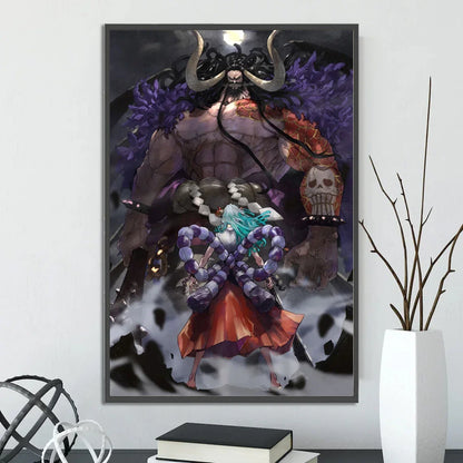 One Piece Anime Self-adhesive Poster, Anime Wall Art Wallpaper Home Decoration Painting Wall Art For Bedroom