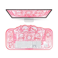 Kawaii Axolotl Gaming Desk Pad