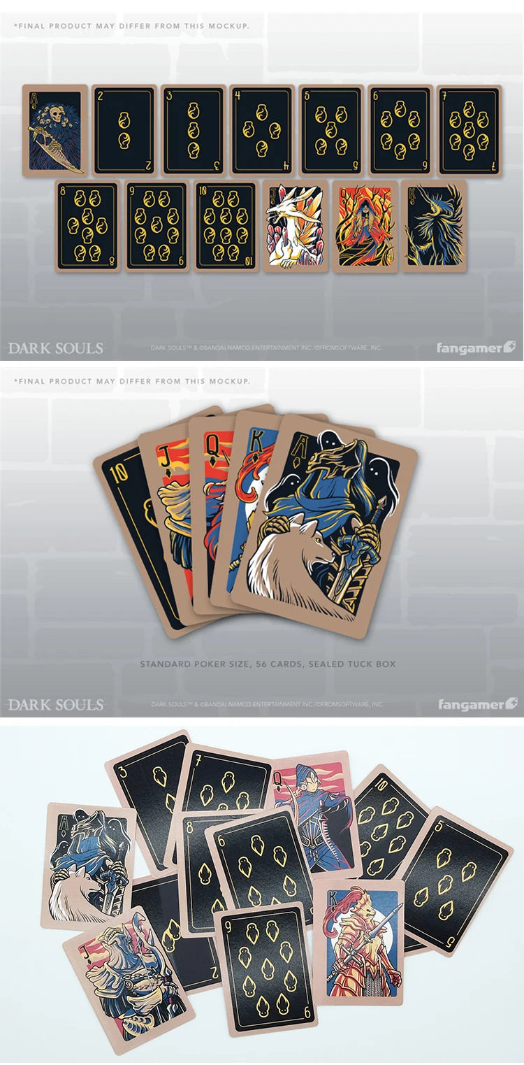 Dark Souls Poker Cards - Deck of 52 Cards Perfect for Playing Poker, Black Jack, Playing Card Games
