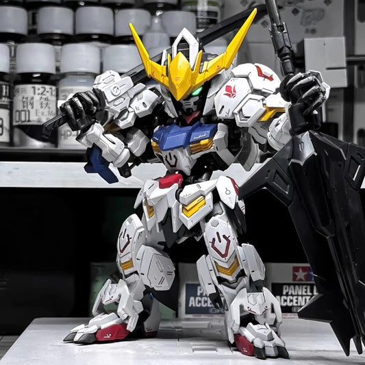 MGSD Barbatos Anime Gundam Model Kit – SD Assembly Figure w/ Weapon & Display Stand