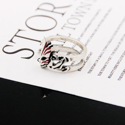 Anime Bleach Cosplay Ring Kurosaki Ichigo Metal Adjustable Unisex Rings Jewelry Accessories